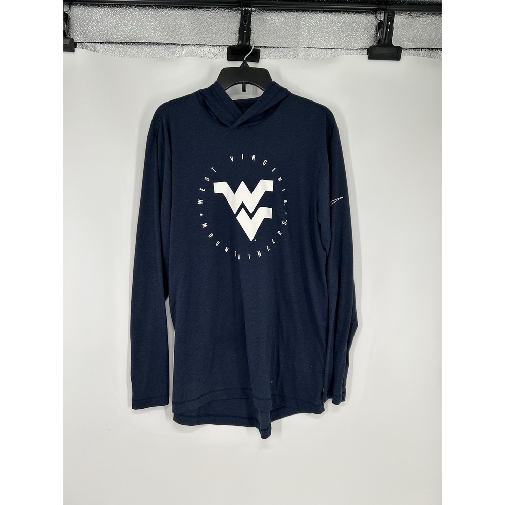 Nike West Virginia Mountaineers Hoodie Men Medium Sweatshirt Dri Fit Lightweight